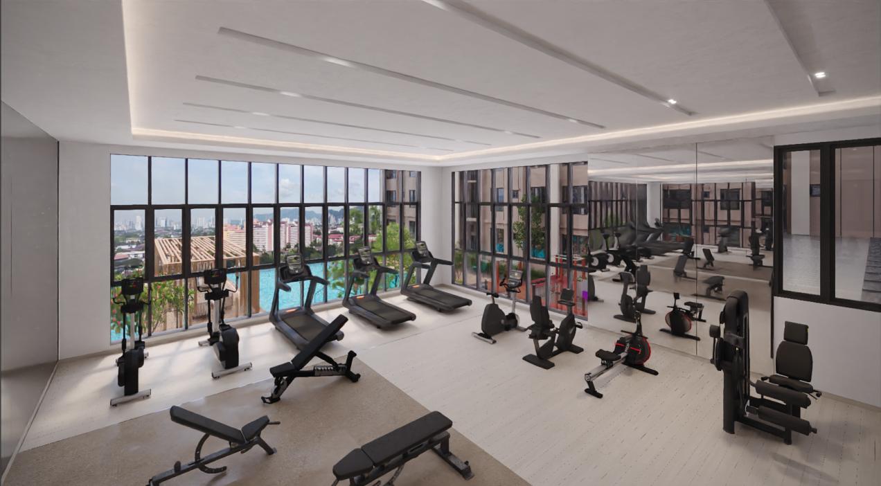 Artist impression of gym room